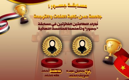 طالبتان من جامعة عدن تتأهلان إلى نهائيات مسابقة “جسور” في بكين