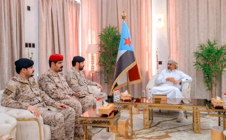 اللواء الزُبيدي يستقبل مساعد قائد قوات الواجب 802 السعودية