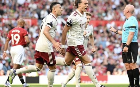 آرسنال يقتنص فوزاً ثميناً من مانشستر يونايتد في قمة افتتاحية البريميرليغ