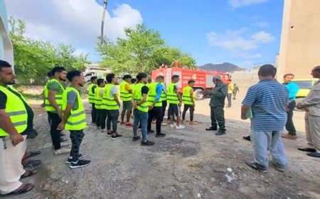 الدفاع المدني بالعاصمة عدن يرفع الجاهزية القصوى لمواجهة تداعيات المنخفض الجوي