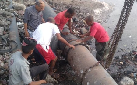 المؤسسة المحلية للمياه والصرف الصحي تعلن عودة المياه إلى البريقة بعدن عقب إنجاز إصلاح الخط الرئيسي