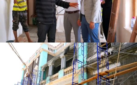 قصر العبدلي ينهض من جديد.. نائب وزير الإعلام والثقافة والسياحة يتفقد أعمال الترميم والتأهيل