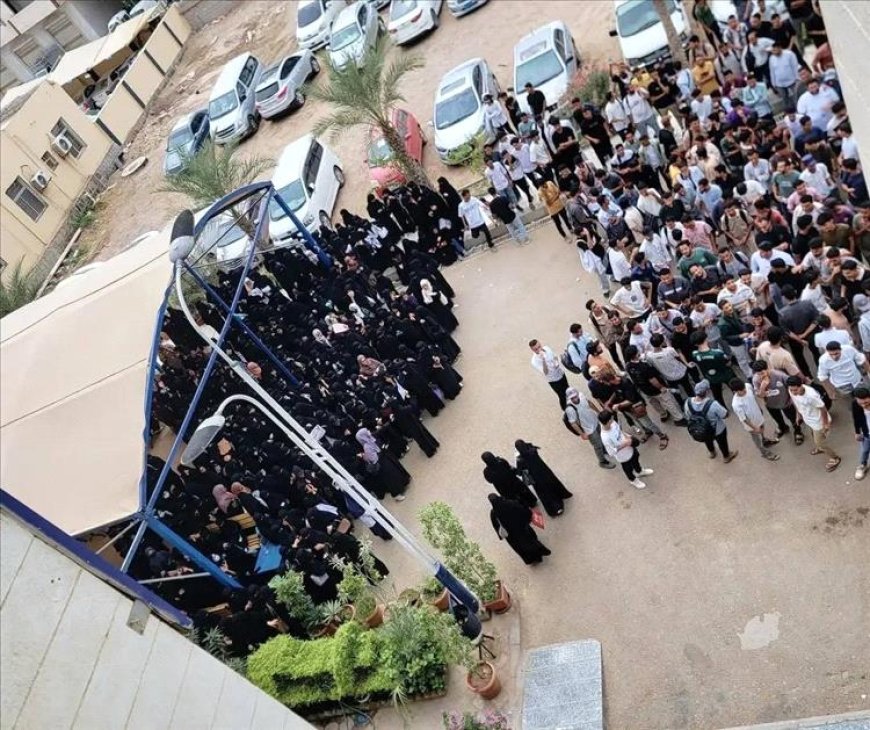 طلاب جامعة العلوم والتكنولوجيا بعدن ينفذون إضرابًا احتجاجًا على ارتفاع الرسوم (فيديو)