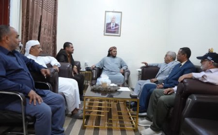 محافظ سقطرى يلتقي لجنة  وزارة التعليم العالي والبحث العلمي