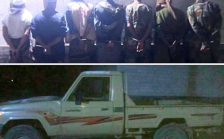 أمن أبين يوقف قائد نقطة "أمعين" و5 من أفراده بعد اتهامهم بابتزاز سائق مصري