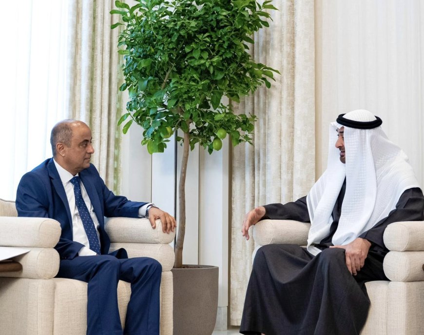 رئيس الإمارات الشيخ محمد بن زايد يستقبل رئيس مجلس الوزراء سالم بن بريك ويؤكد استمرار دعم اليمن