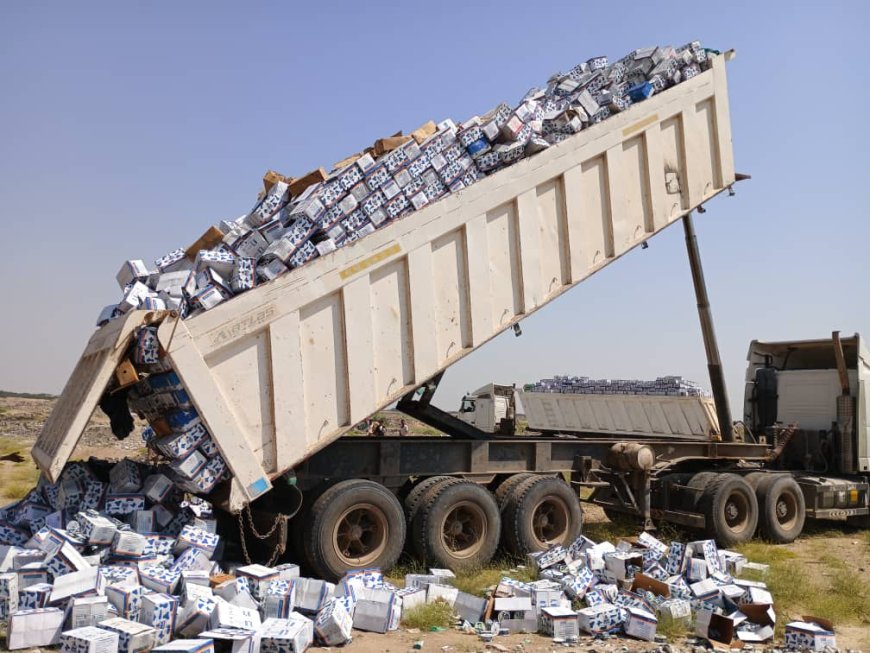 مديرية المنصورة بإدارة قسم صحة البيئة تتلف 3000 كرتون من الأجبان غير الصالحة للاستهلاك