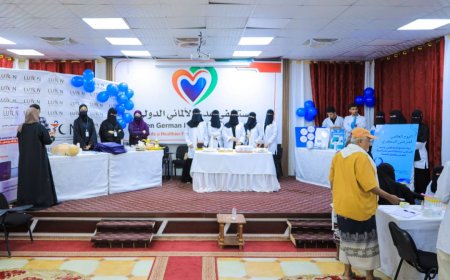مستشفى عدن الألماني الدولي ينفذ مخيمًا طبيًا مجانيًا لمرضى السكري في اليوم العالمي للسكري