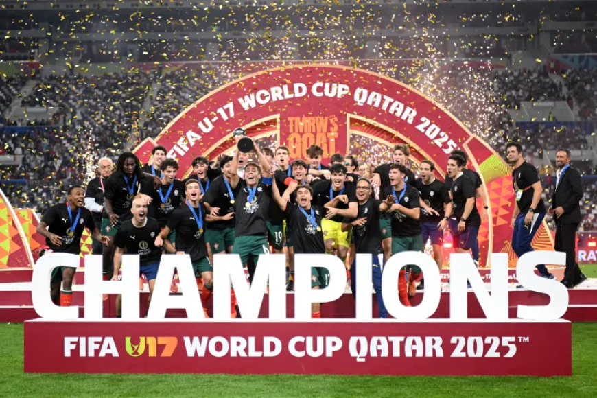 مراسم تتويج المنتخب البرتغالي بطلاً لكأس العالم تحت 17 سنة