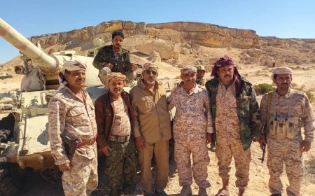 بتوجيهات اللواء محسن علي ناصر مرصع.. قيادة اللواء 123 مشاة بالمهرة تستلم مواقعها بإشراف أركان حرب محور الغيضة