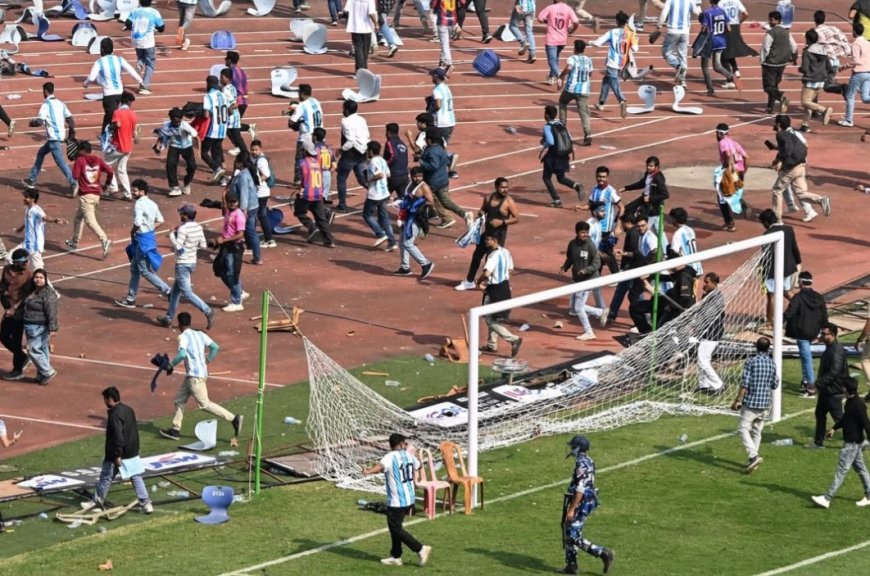 فوضى جماهيرية في كولكاتا بعد مغادرة ميسي المبكرة