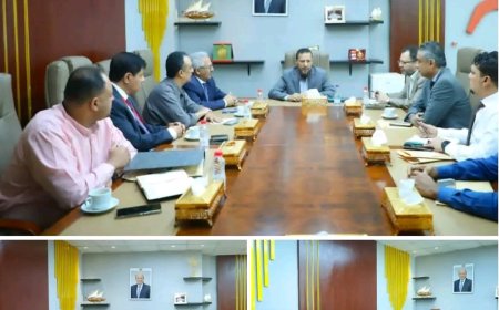 محافظ عدن يناقش أولويات التنمية وتحسين القطاع الصحي وتنظيم حركة المركبات