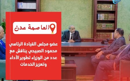 عضو مجلس القيادة الرئاسي الصبيحي يناقش مع عدد من الوزراء تطوير الأداء وتعزيز الخدمات