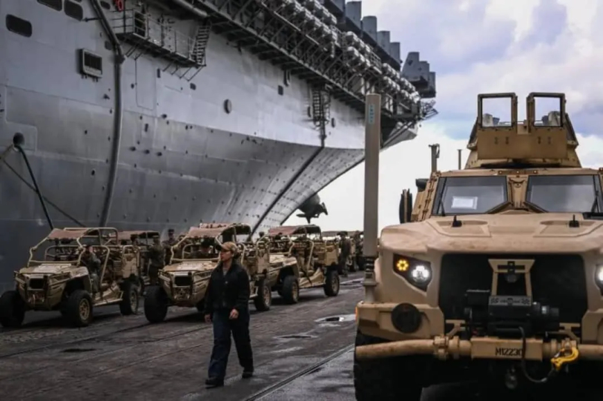 تعزيزات عسكرية أميركية في طريقها للشرق الأوسط.. 2200 جندي من المارينز ومقاتلات F-35 وطائرات أوسبري