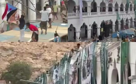 محتجون ينزلون أعلام السعودية واليمن ويرفعون علم الجنوب خلال فعالية في المكلا